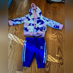 Baby floral tracksuit Adidas 0-3 months